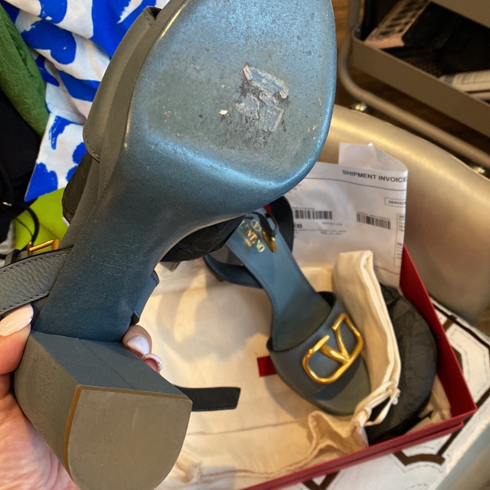 Valentino blue ankle strap platforms 9/40 - Picture 3 of 5